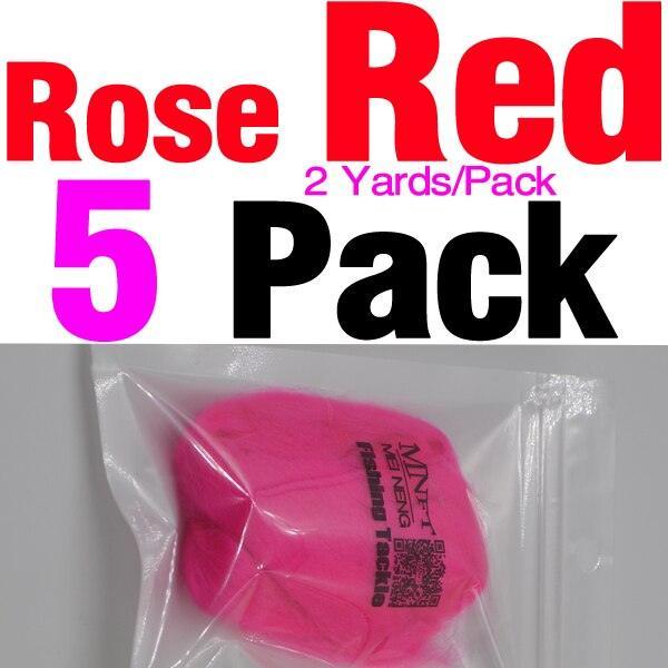 Lisslune | Vibrant Rose Red & Green Trout Fishing Egg Fly Yarn Set - Premium 5-Pack