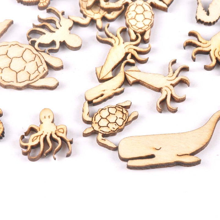 Lisslune | Wood Sea Animals Table Decoration (20 pieces)