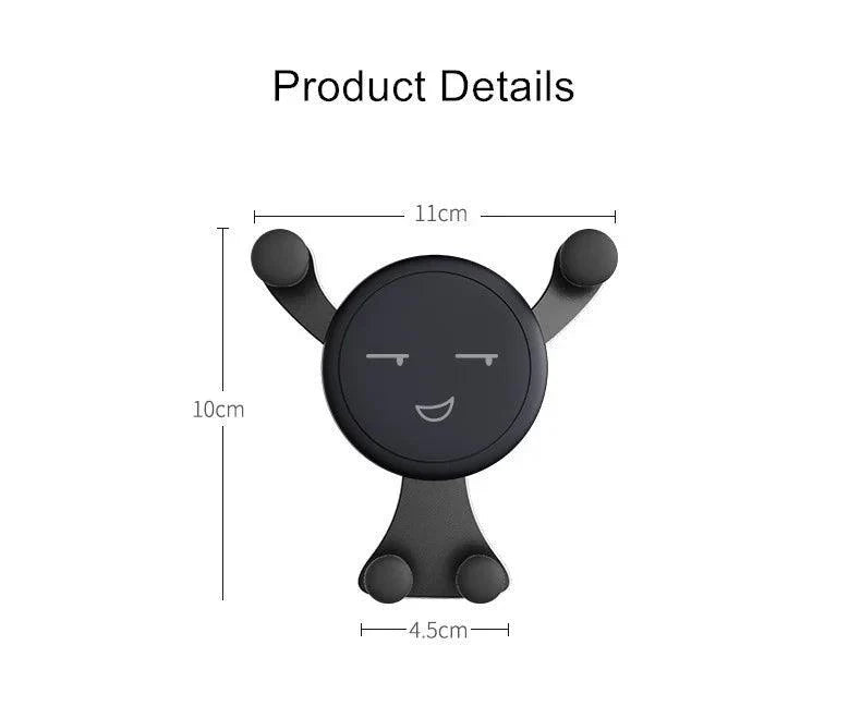 Lisslune | Gravity-operated hands-free phone holder for the car: Your essential companion at the roadside