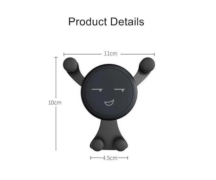 Lisslune | Gravity-operated hands-free phone holder for the car: Your essential companion at the roadside