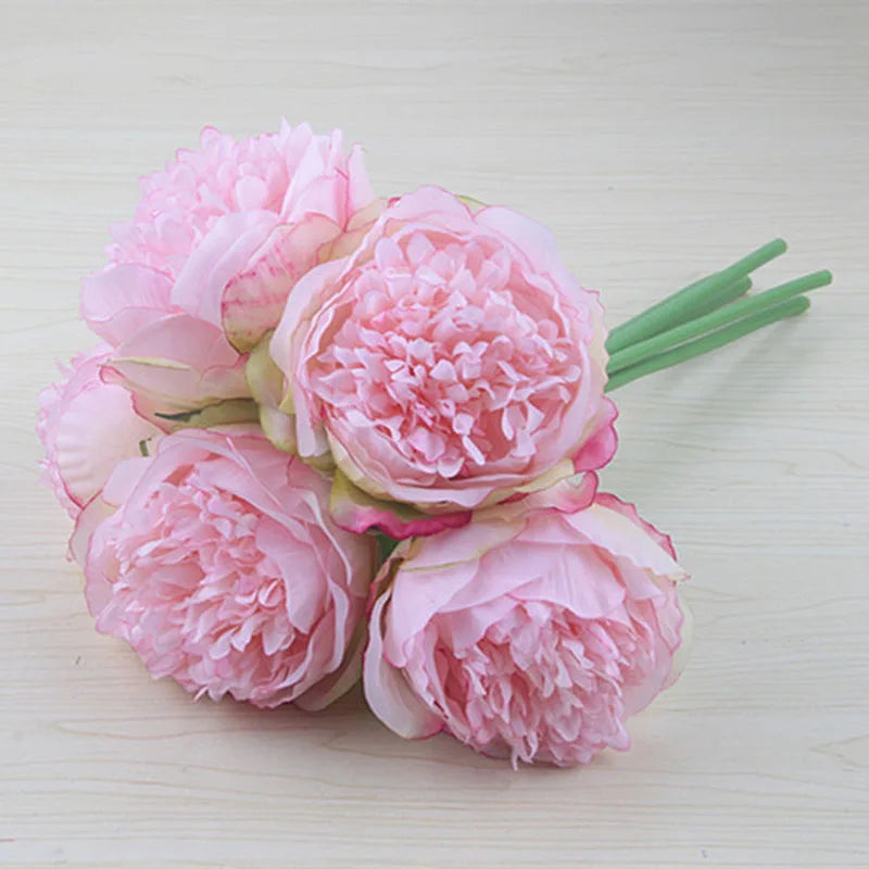 Lisslune | Large Peony Silk Flower Bouquet Set