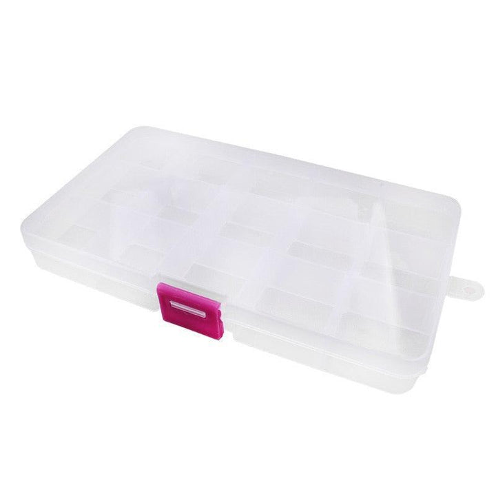 Lisslune | Versatile clear plastic organizer box with adjustable compartments for crafts, jewelry, and tools