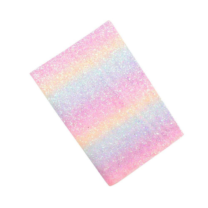 Lisslune | Iridescent Rainbow Glitter Synthetic Leather Leaves for Elegant DIY Masterpieces