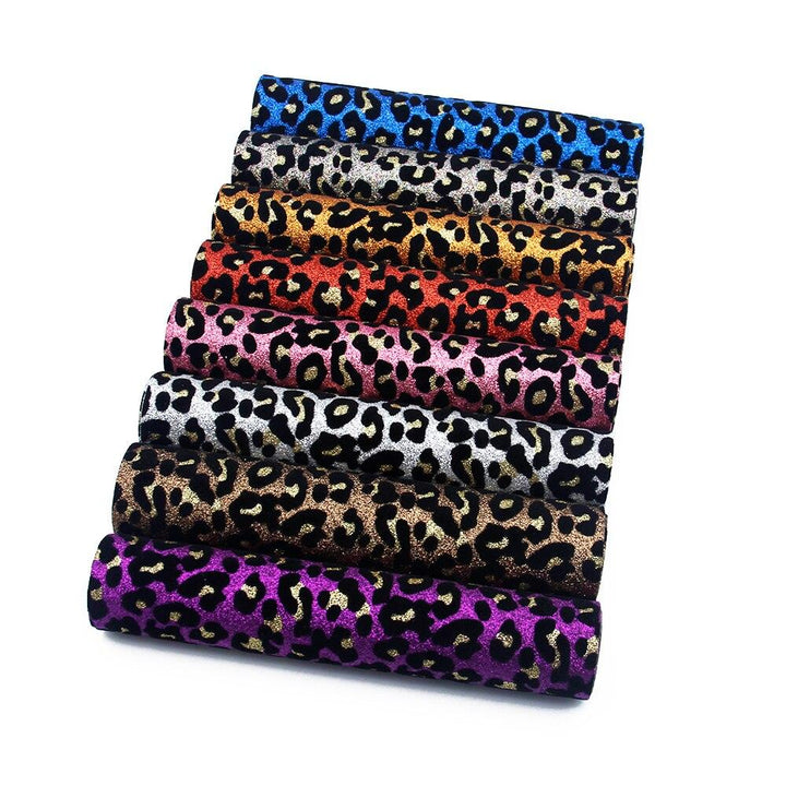 Lisslune | Sparkling Leopard Velvet Fabric Set - Perfect for Trendy DIY Creations
