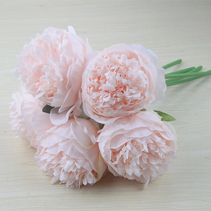 Lisslune | Large Peony Silk Flower Bouquet Set