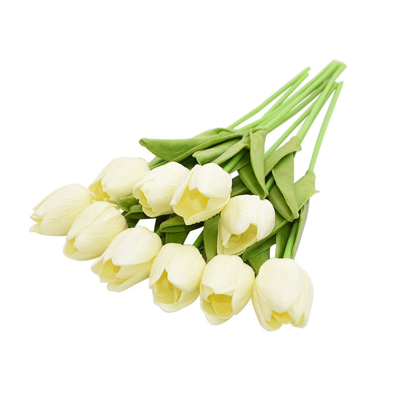 Lisslune | Artificial Flower Bouquet with Tulips, Decoration (10 Pieces)