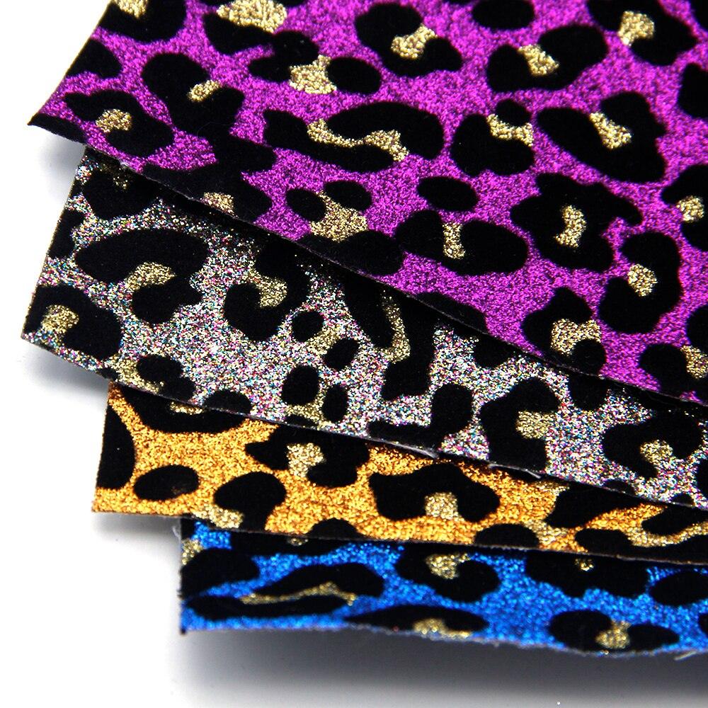 Lisslune | Sparkling Leopard Velvet Fabric Set - Perfect for Trendy DIY Creations