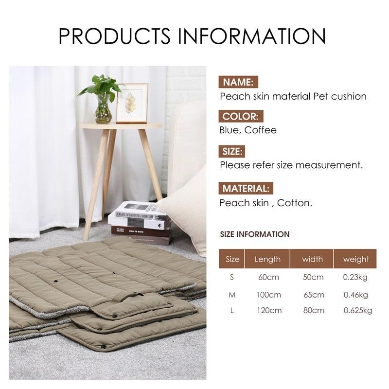 Lisslune | Premium Travel-Ready Pet Bed: Double-Sided Comfort for Dogs and Cats