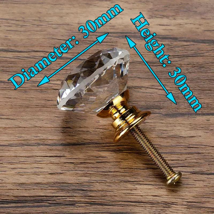 Lisslune | Glamorous Rainbow Crystal Glass Cabinet Knobs for Elegant Home Style