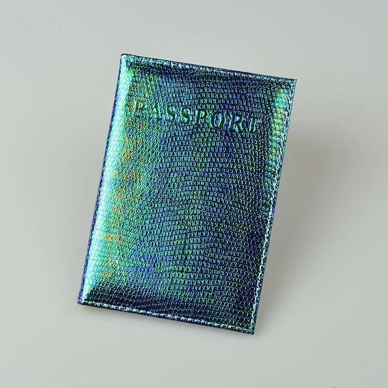 Lisslune | Stylish PU Leather Passport Holder with Charming English Word Designs - Essential Travel Companion