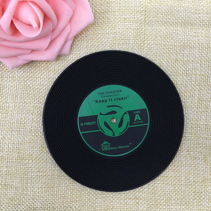 Lisslune | Non-slip vinyl record coasters