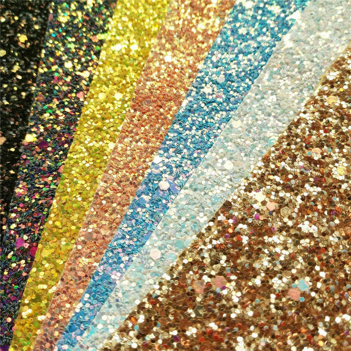 Lisslune | Iridescent Glitter Synthetic Leather Craft Sheets - Illuminate Your Projects