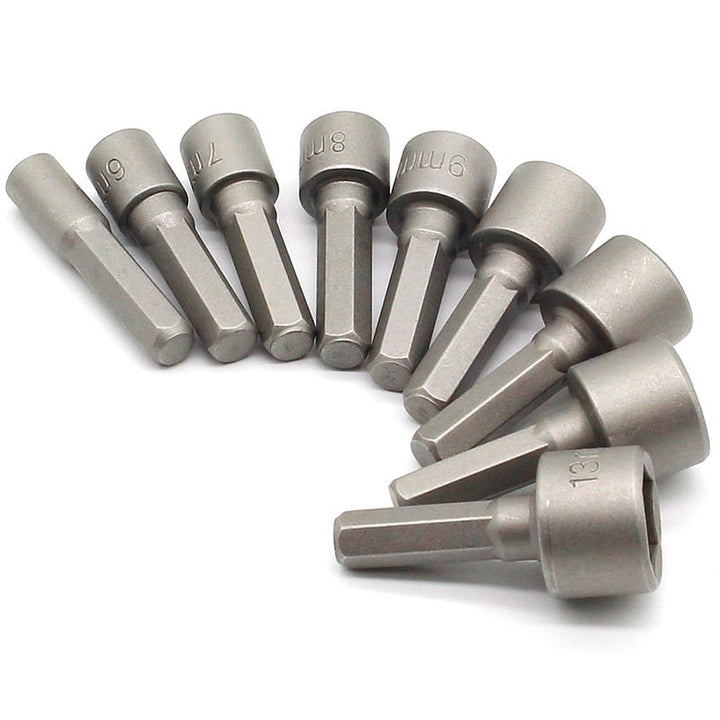 Lisslune | Hexagon Bits, 5-13mm Socket Wrench for Drills (9-Piece Set)