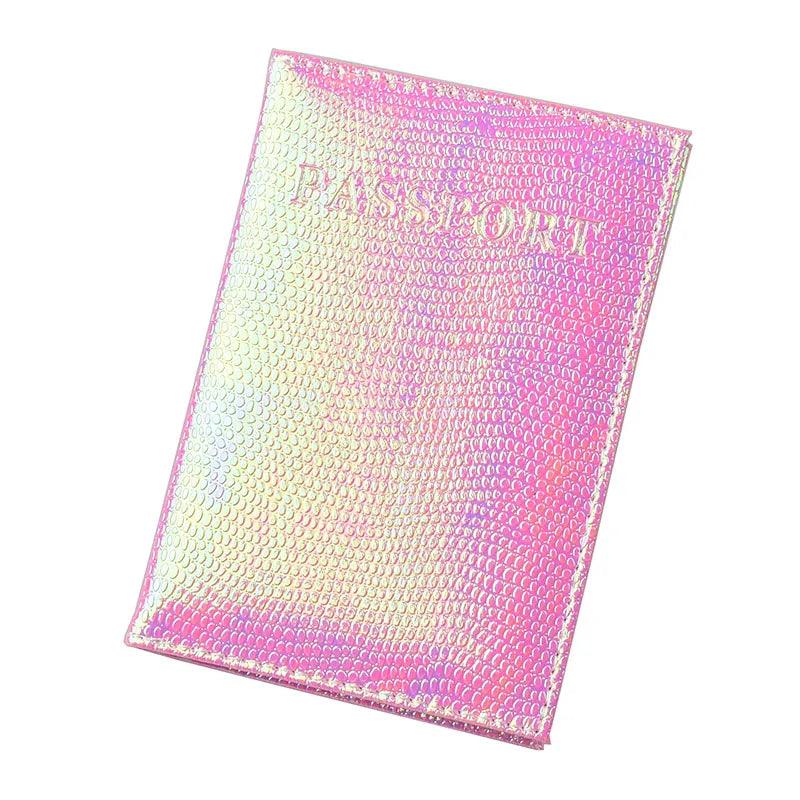 Lisslune | Stylish PU Leather Passport Holder with Charming English Word Designs - Essential Travel Companion