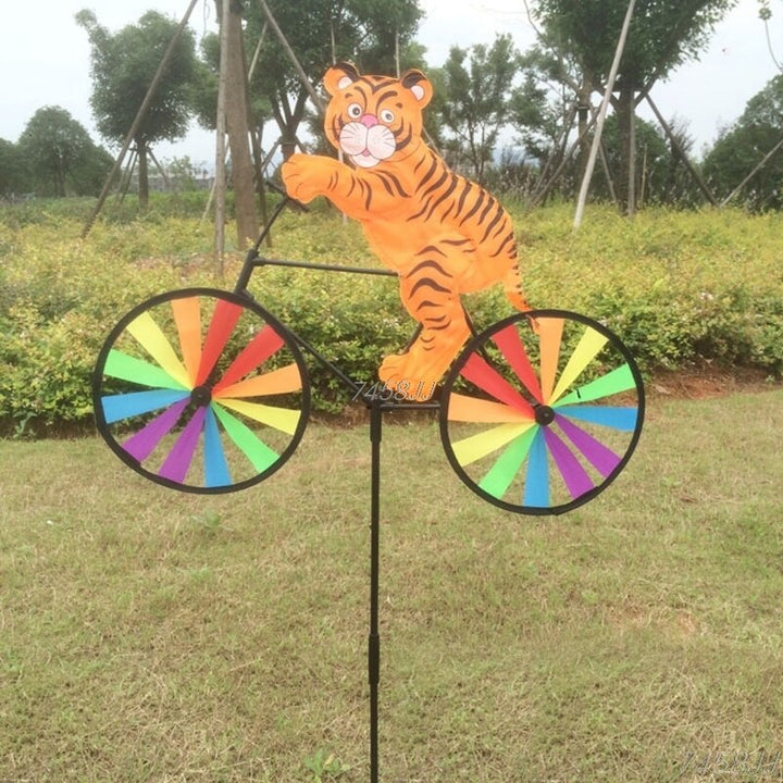 Lisslune | Animal Bicycle Wind Spinner: Outdoor Decoration