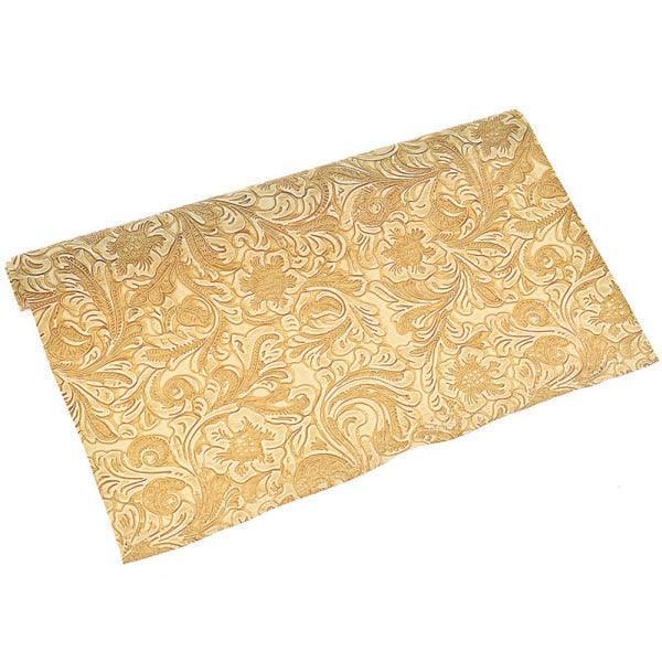 Lisslune | Chic Retro Floral Synthetic Leather Craft Material - Perfect for Creative DIY Projects