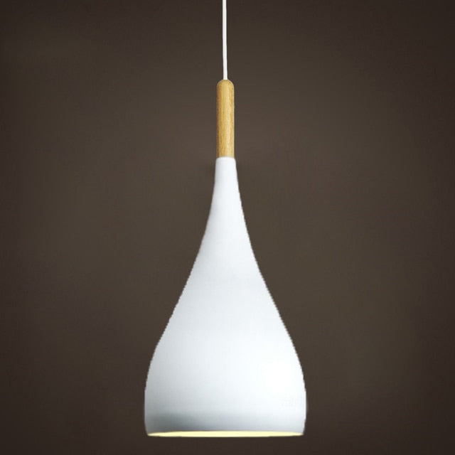 Lisslune | Talon - Modern Drop-Shaped Wooden Pendant Light Scandinavian Ceiling Light