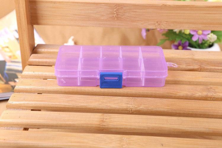 Lisslune | Versatile clear plastic organizer box with adjustable compartments for crafts, jewelry, and tools