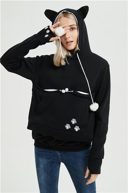 Lisslune | Unisex Cat Sweater with Belly Pocket for Cats