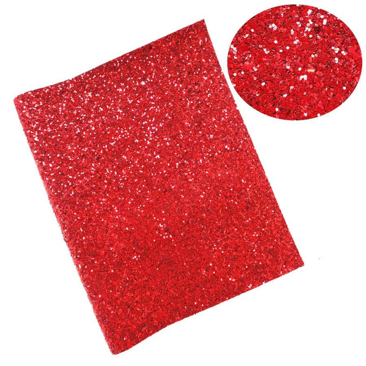 Lisslune | Glittery Synthetic Leather Craft Sheets for Creative DIY - 21CM x 29CM