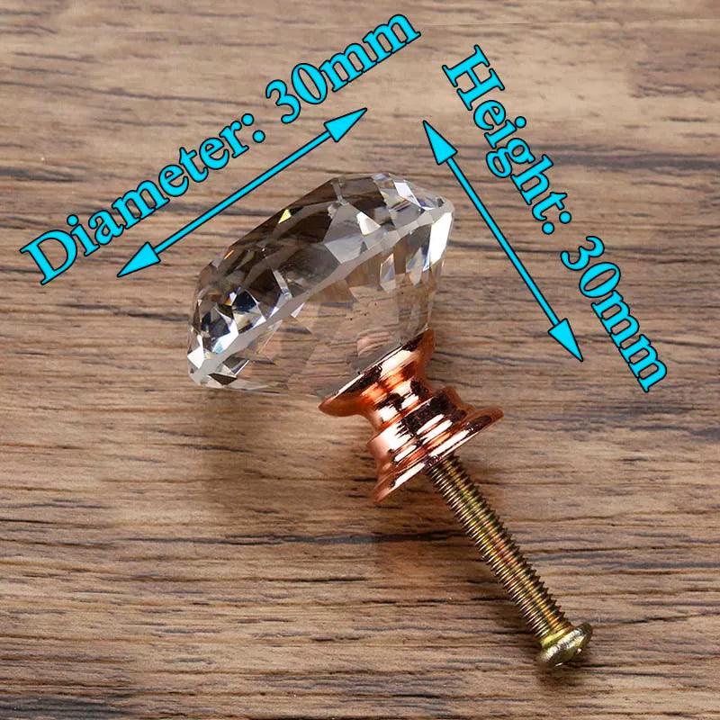 Lisslune | Glamorous Rainbow Crystal Glass Cabinet Knobs for Elegant Home Style