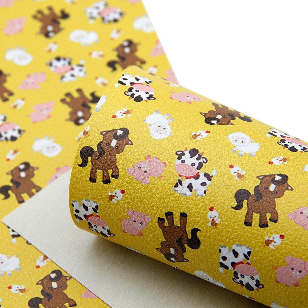 Lisslune | Elegant Floral Pattern Synthetic Leather Craft Material - 20*33cm Premium Quality for Creative Projects