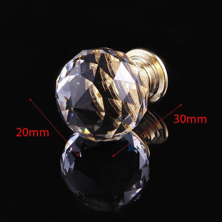 Lisslune | Exquisite Diamond-Cut Crystal Glass Cabinet Knobs for a Stylish Home Upgrade