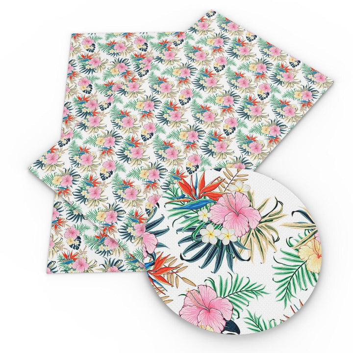 Lisslune | Elevate your DIY creations with luxury floral synthetic leather fabric