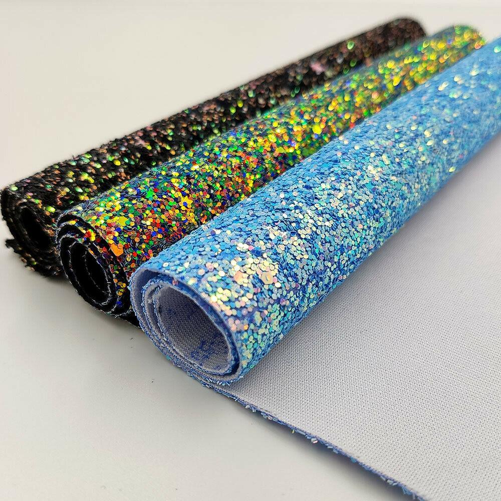 Lisslune | Shiny Gem Star Chunky Glitter Synthetic Leather - Premium Craft Vinyl