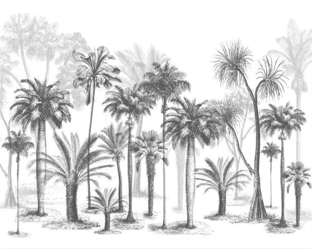 Lisslune | Peaceful Tropical Oasis 3D Wall Mural - Custom Sizes Available