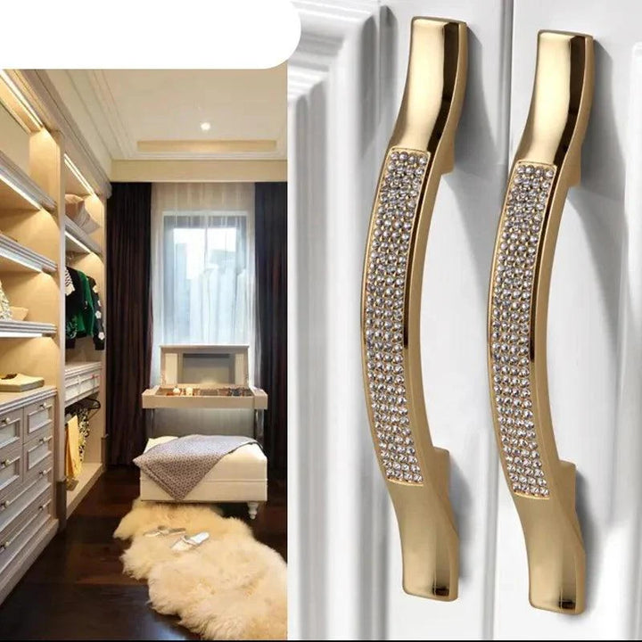 Lisslune | Luxurious Gold and Crystal Cabinet Handles - Exquisite Design and Lasting Quality