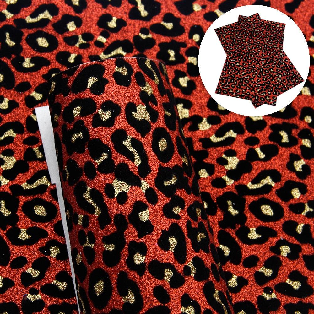 Lisslune | Sparkling Leopard Velvet Fabric Set - Perfect for Trendy DIY Creations