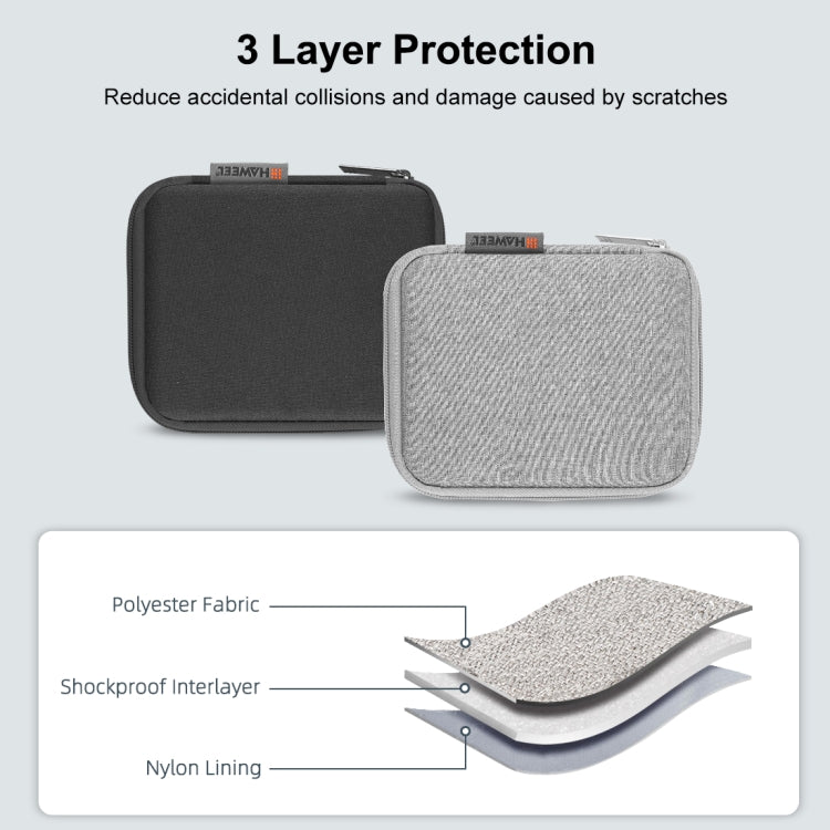 Lisslune | HAWEEL Watch Band Organizer Box Headphones / U-Disk / Digital Cable Storage Box (Gray)