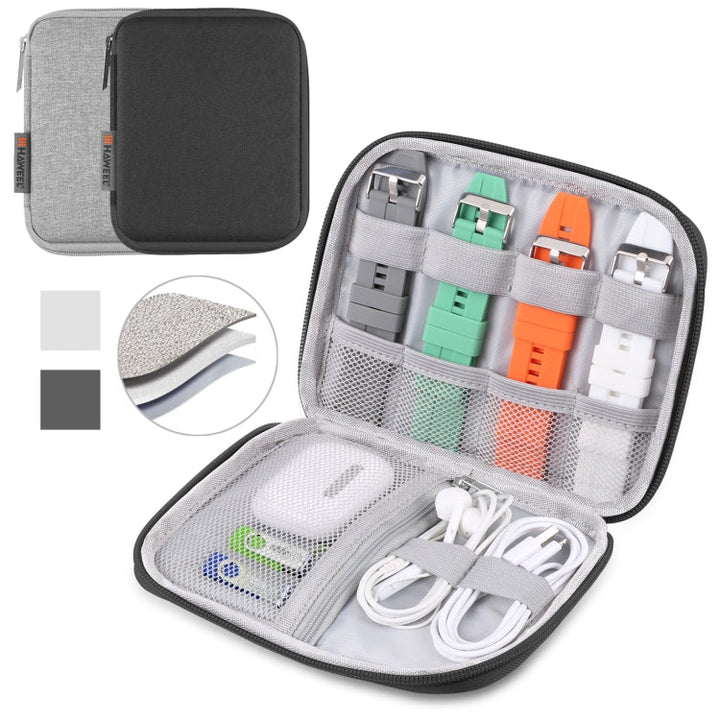 Lisslune | HAWEEL Watch Band Organizer Box Headphones / U-Disk / Digital Cable Storage Box (Gray)