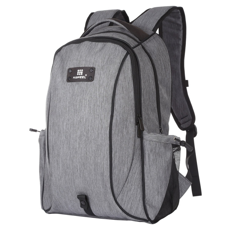 Lisslune | HAWEEL Outdoor Portable Canvas Double Shoulder Laptop Backpack (Gray)