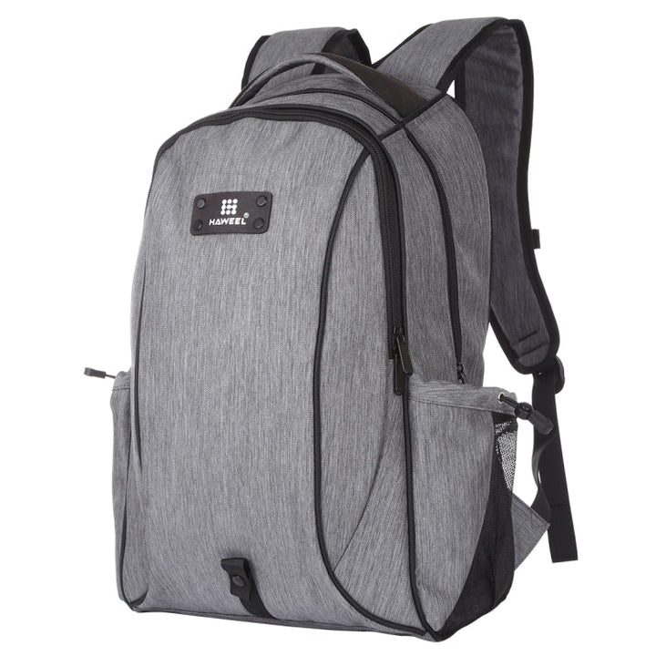 Lisslune | HAWEEL Outdoor Portable Canvas Double Shoulder Laptop Backpack (Gray)
