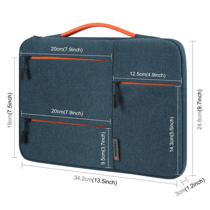 Lisslune | HAWEEL 33.0 cm Sleeve Case Zipper Briefcase Laptop Bag for Macbook, Samsung, Lenovo Thinkpad, Sony, DELL Alienware, CHUWI, ASUS, HP, 13 inch - 13.5 inch Laptops (Navy Blue)