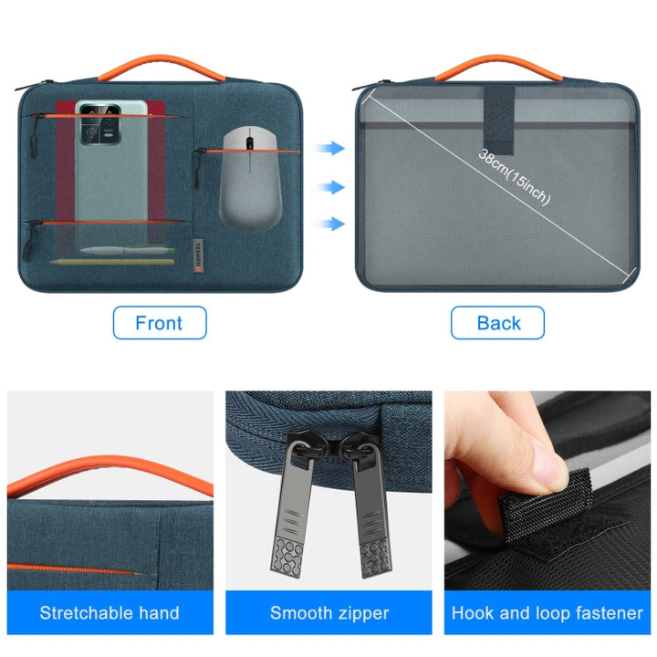 Lisslune | HAWEEL 33.0 cm Sleeve Case Zipper Briefcase Laptop Bag for Macbook, Samsung, Lenovo Thinkpad, Sony, DELL Alienware, CHUWI, ASUS, HP, 13 inch - 13.5 inch Laptops (Navy Blue)