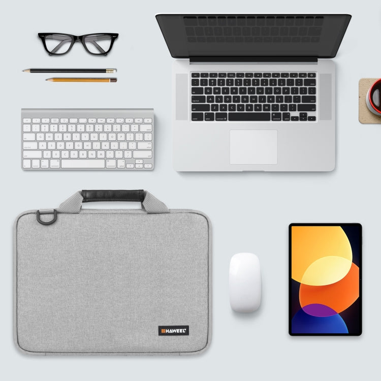 Lisslune | HAWEEL 14.0 inch - 16.0 inch briefcase crossbody laptop bag for Macbook, Lenovo Thinkpad, ASUS, HP (Gray)