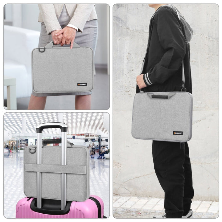 Lisslune | HAWEEL 14.0 inch - 16.0 inch briefcase crossbody laptop bag for Macbook, Lenovo Thinkpad, ASUS, HP (Gray)