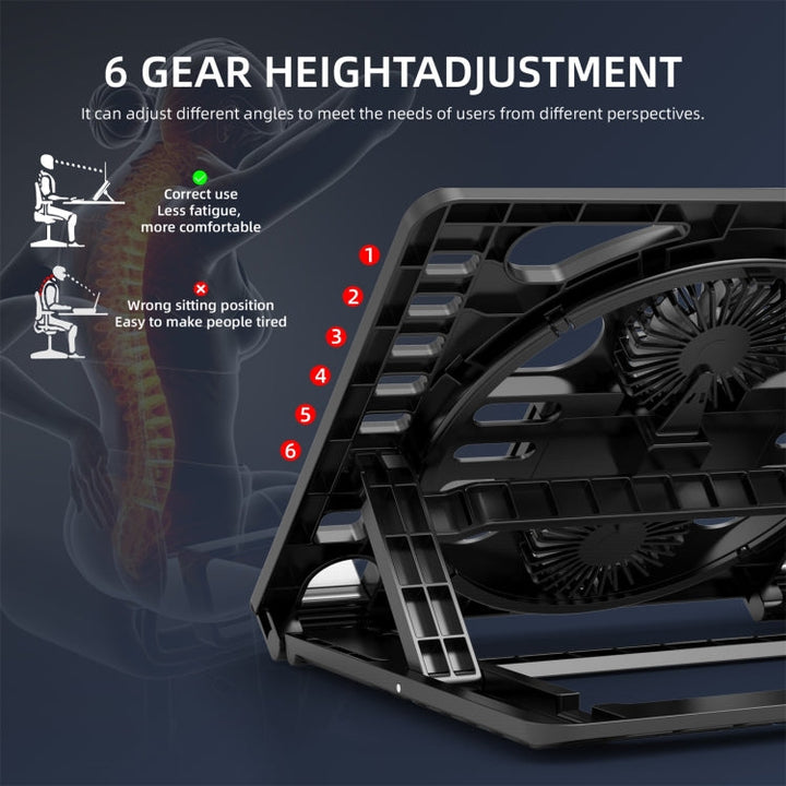 Lisslune | Gaming RGB Laptop Cooler Table Stand