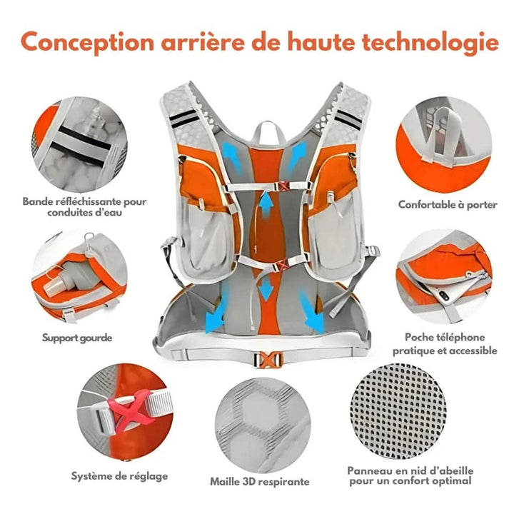 Lisslune | Ultra-light drinking backpack with 2L system & storage for outdoor tours