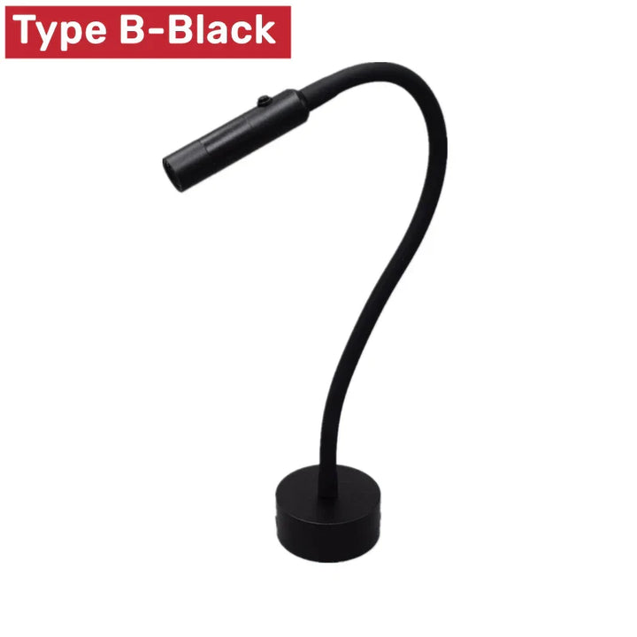 Lisslune | Modern Flexible LED Reading Wall Lamp with Switch for Bedroom and Study - 1W/3W
