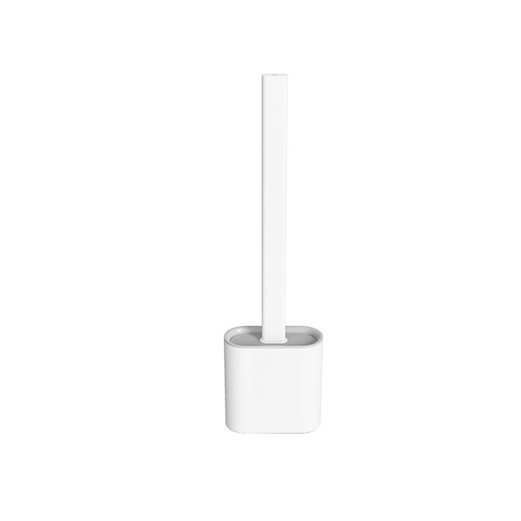 Lisslune | Flat Silicone Toilet Brush including Holder