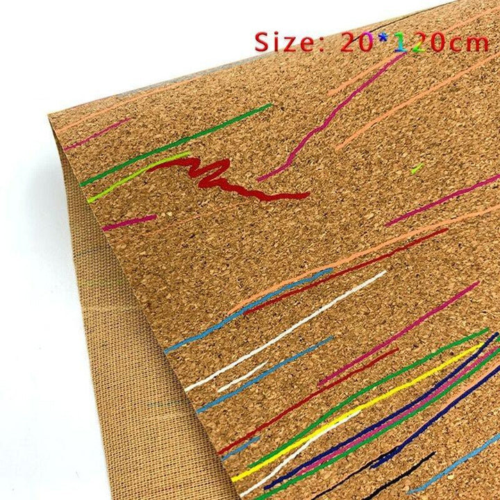 Lisslune | Printed Cork Leather Craft Material - 20cm x 120cm for DIY Projects