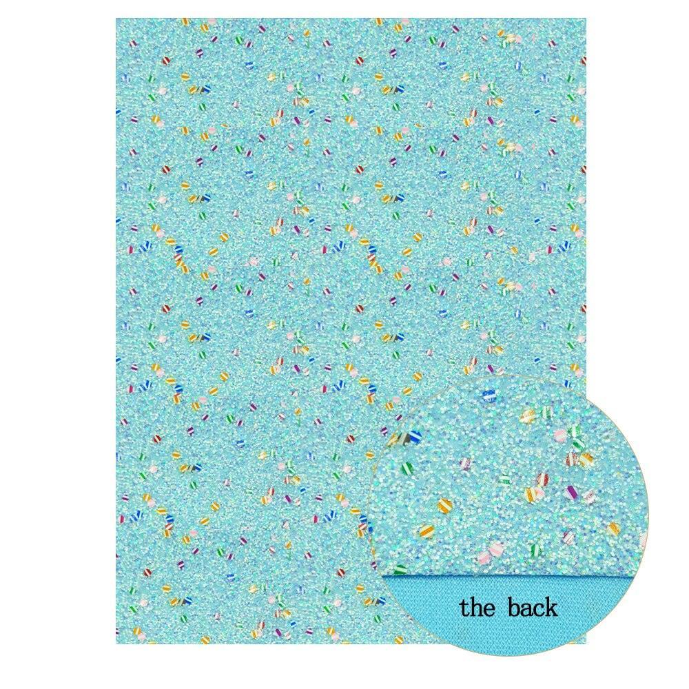 Lisslune | Shiny Ocean Blue Glitter Fabric: Unleash your creative glamour