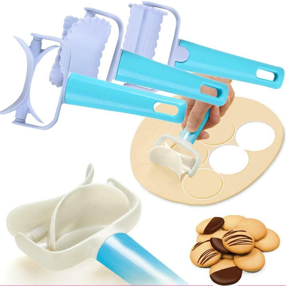 Lisslune | 3Pcs Cake Decorating Dough Cutter Roller