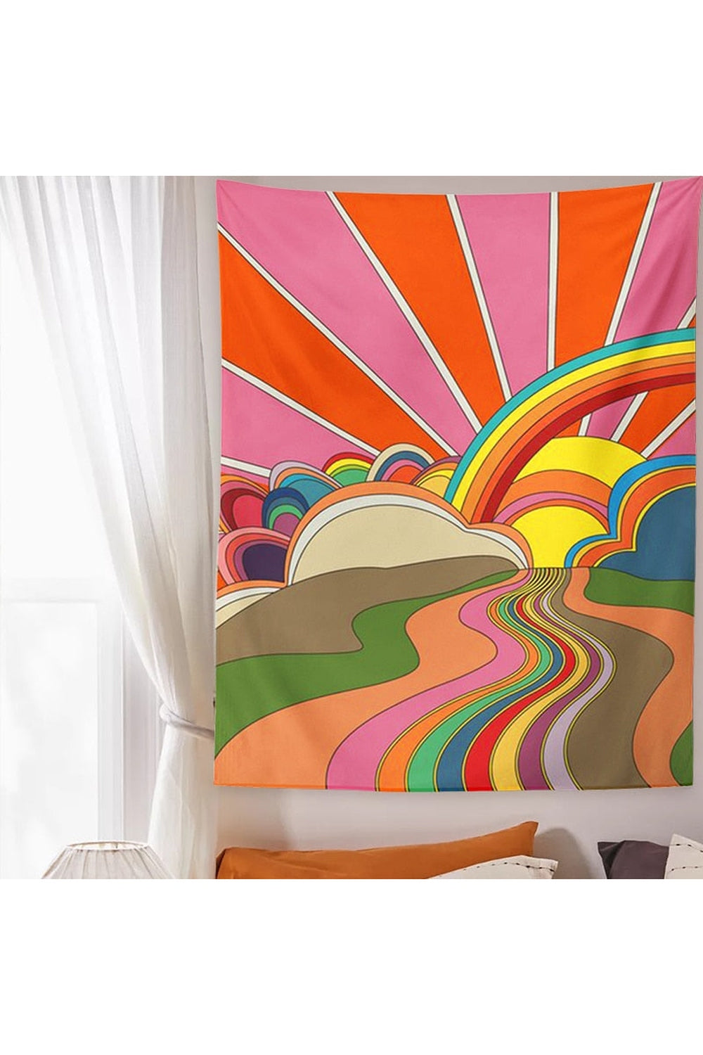 Lisslune | 70s Rainbow Wall Tapestry