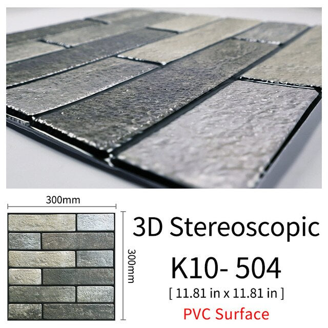 Lisslune | 3D Self-Adhesive Cobblestone Wall Stickers