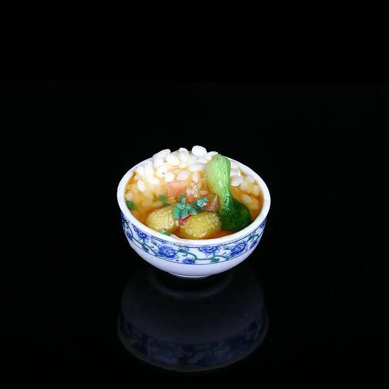 Lisslune | Enchanting Mini Chinese Cuisine Bowl Playset - Cute Decorative Items for Children and Home